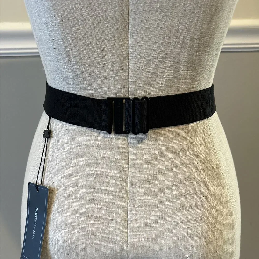 BCBGMAXAZRIA Rhinestone woven Elastic Belt One size - NWT